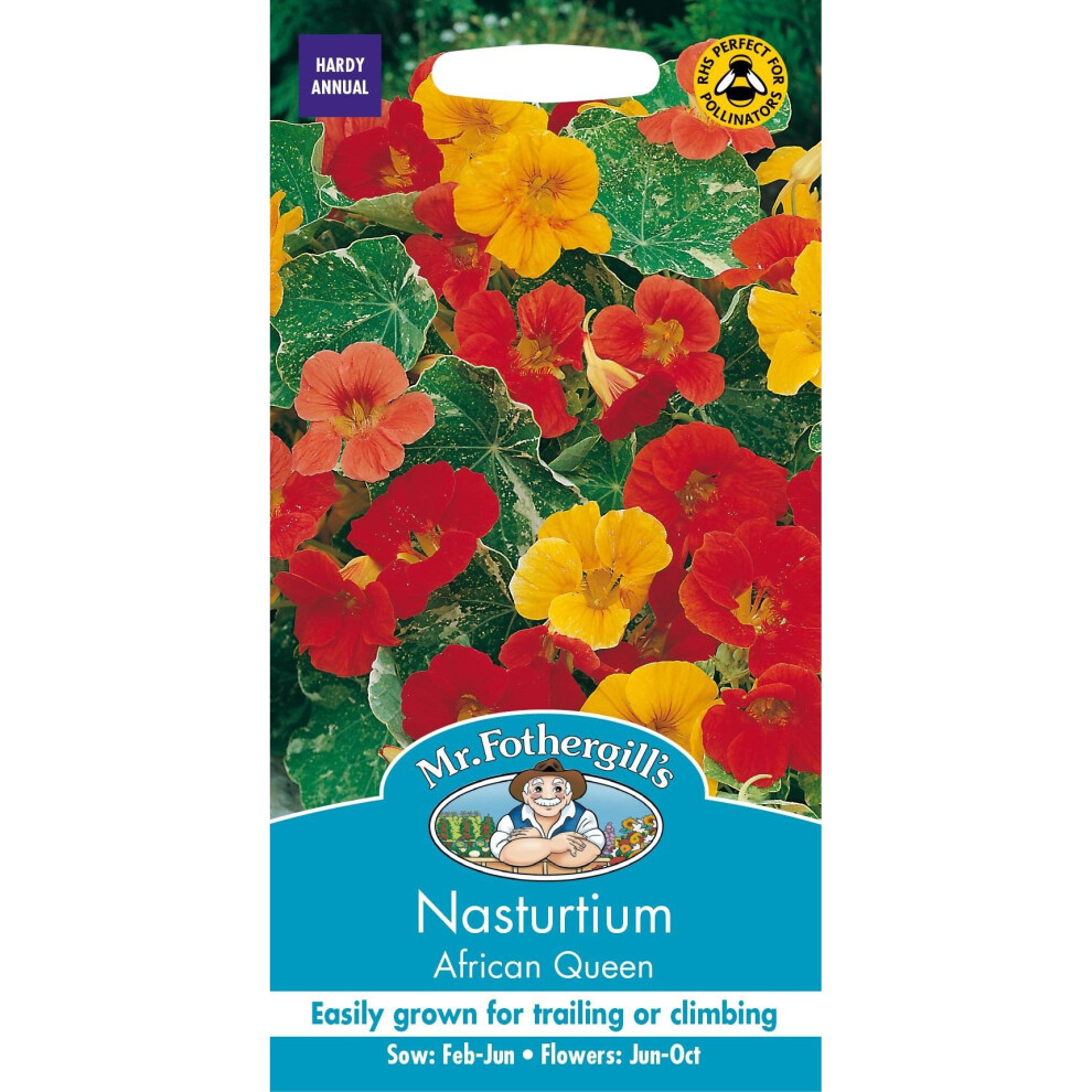Mr Fothergill's - Pictorial Packet - Flower - Nasturtium African Queen - 25 Seeds