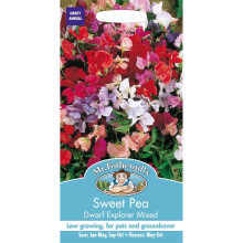 Mr Fothergills - Pictorial Packet - Flower - Sweet Pea - Dwarf Explorer Mixed - 25 Seeds