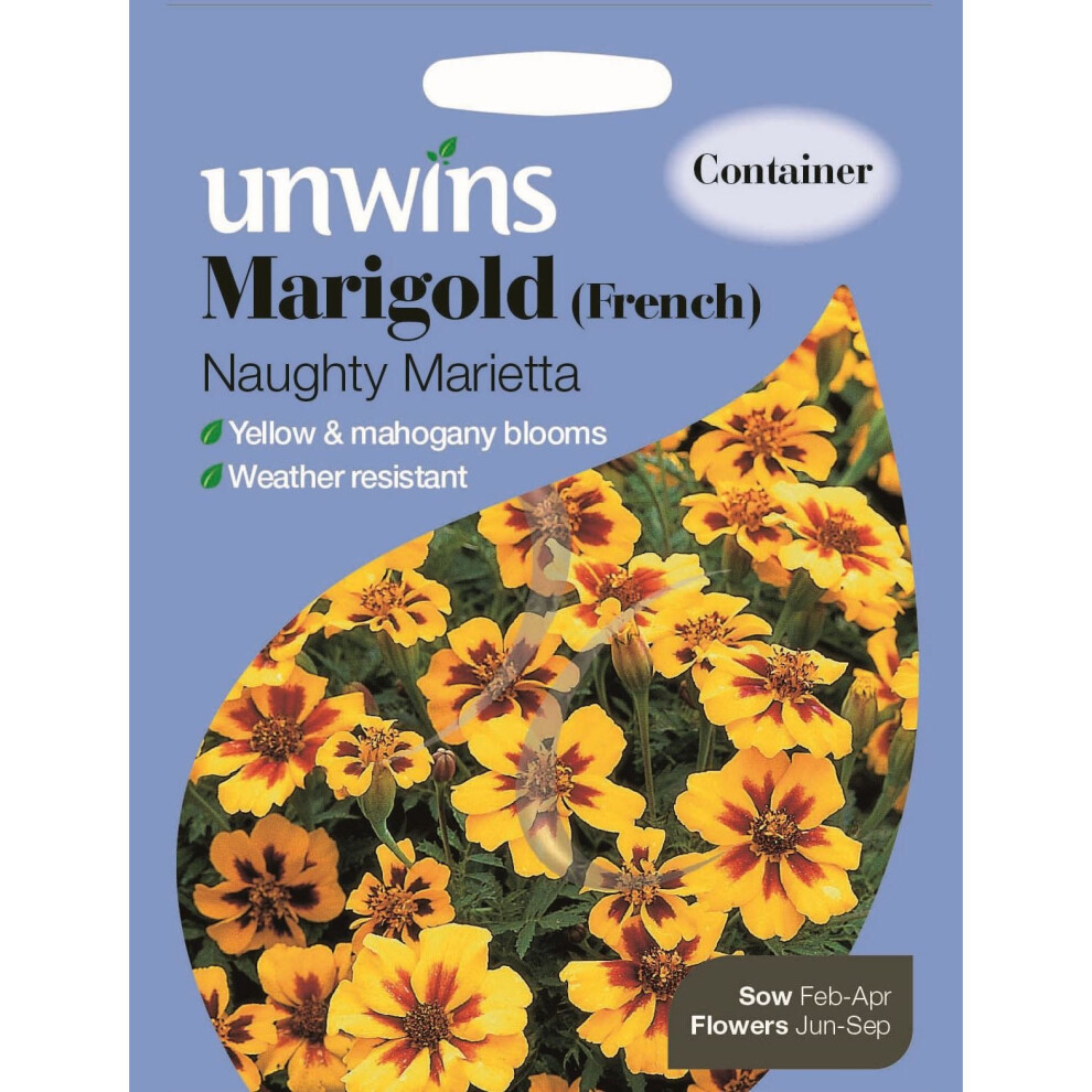 Unwins Grow Your Own Marigold French Naughty Marietta Flower Seeds