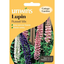 Unwins Grow Your Own Classic Variety Lupin Russell Mix Flower Seeds