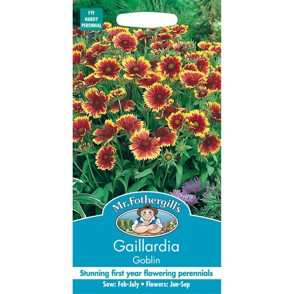 Mr Fothergills - Pictorial Packet - Flower - Gaillardia Goblin - 100 Seeds