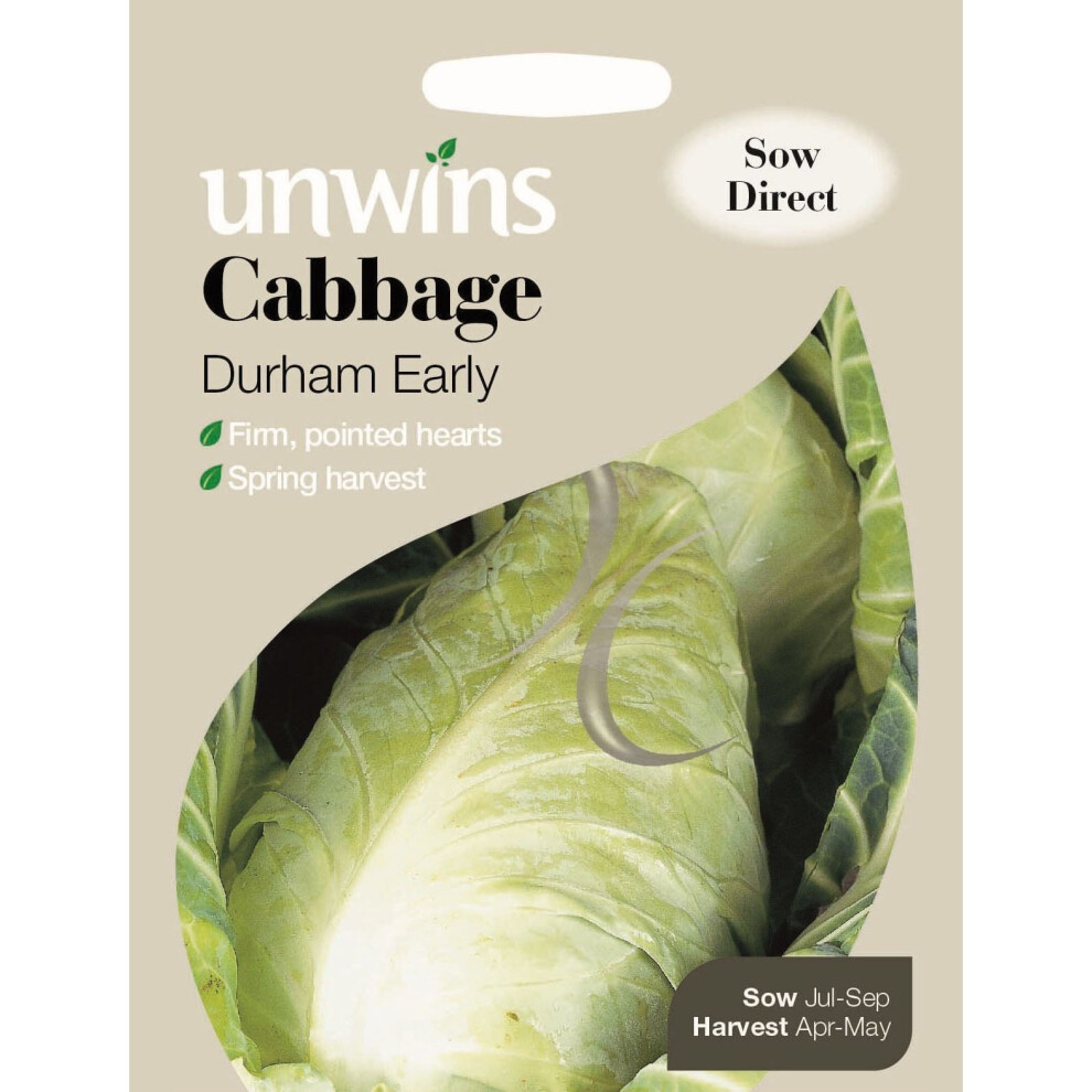 Unwins Grow Your Own Cabbage Durham Early Veg Summer Harvest Seeds