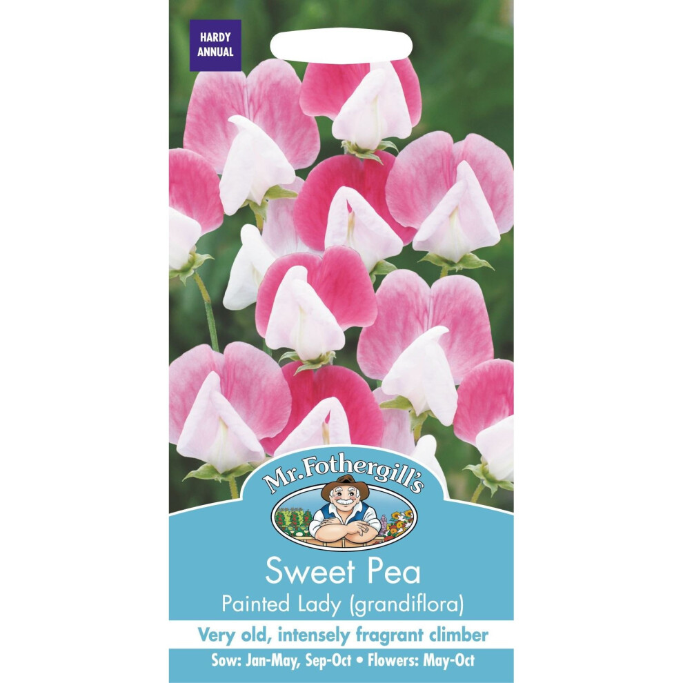 Mr Fothergill's - Pictorial Packet - Flower - Sweet Pea Painted Lady (Grandiflora) - 25 Seeds