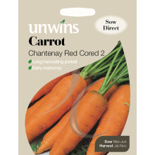 Unwins Pictorial Packet - Carrot Chantenay Red Cored 2 - 1800 Seeds