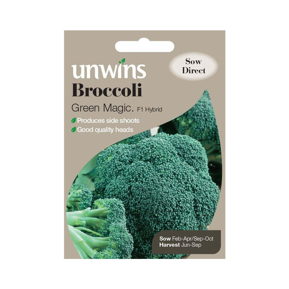 Unwins Grow Your Own Broccoli Magic F1 Vegetable Seeds Green