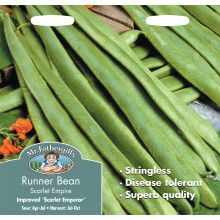 Mr Fothergills - Pictorial Packet - Vegetable - Runner Bean Scarlet Empire (Stringless) - 50 Seeds