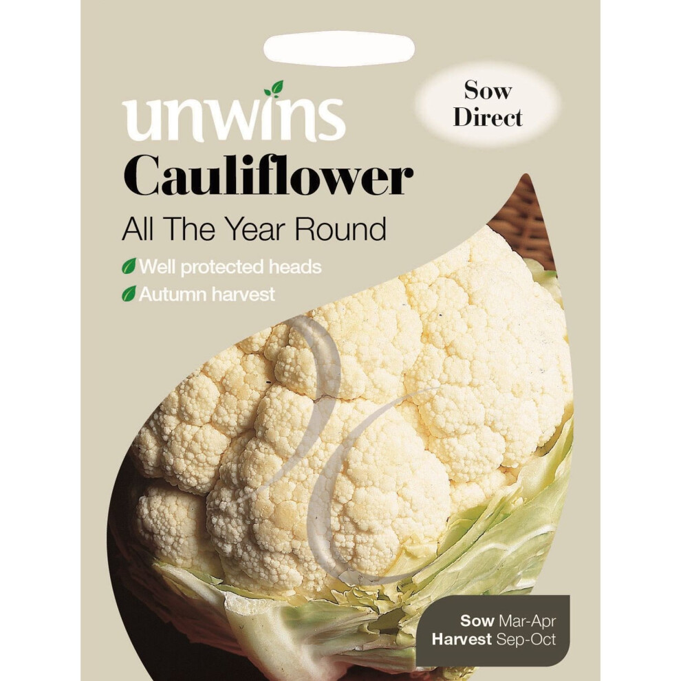 Unwins Grow Your Own Cauliflower All The Year Round Vegetable Seeds