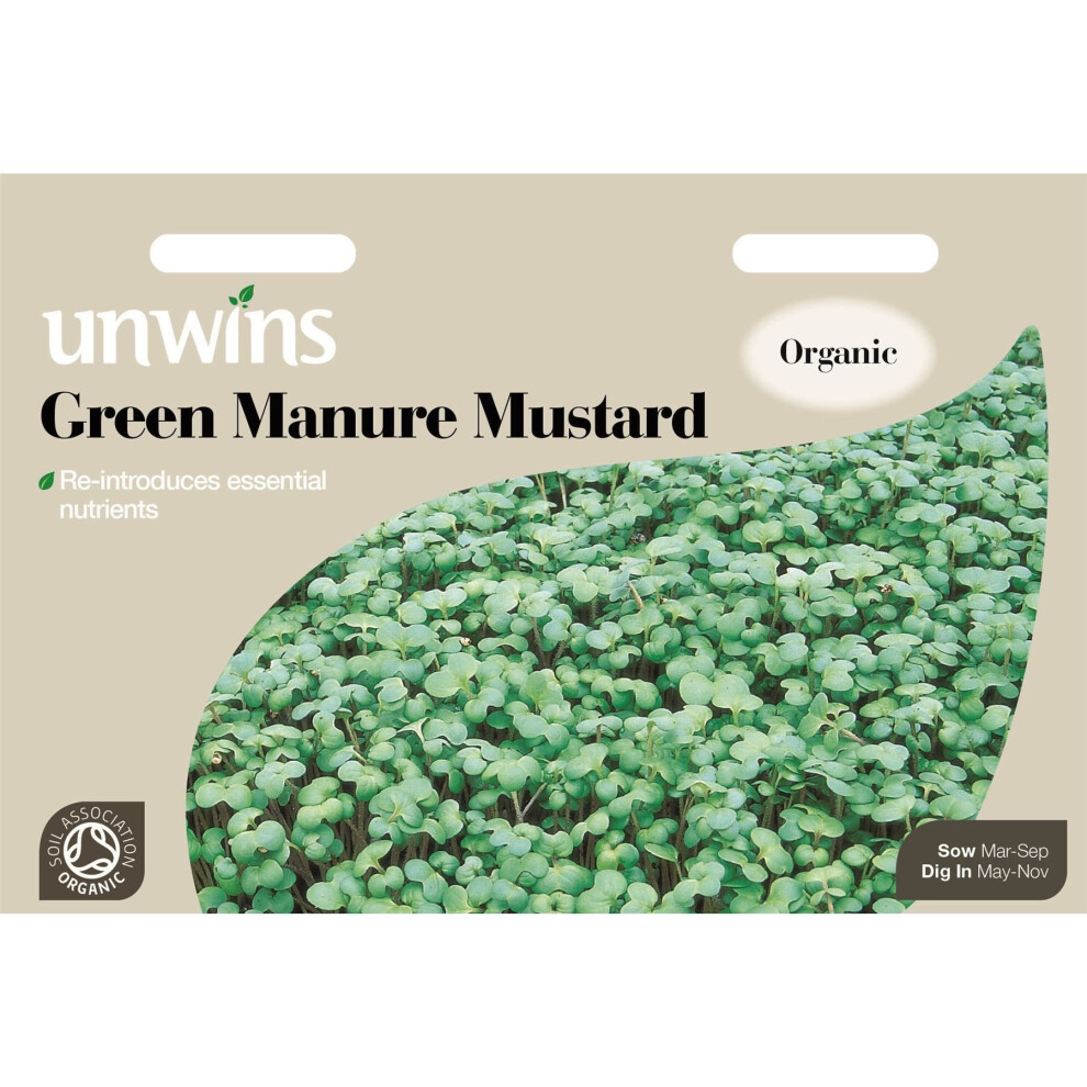 Unwins Pictorial Packet - Manure Mustard - 12000 Seeds Green