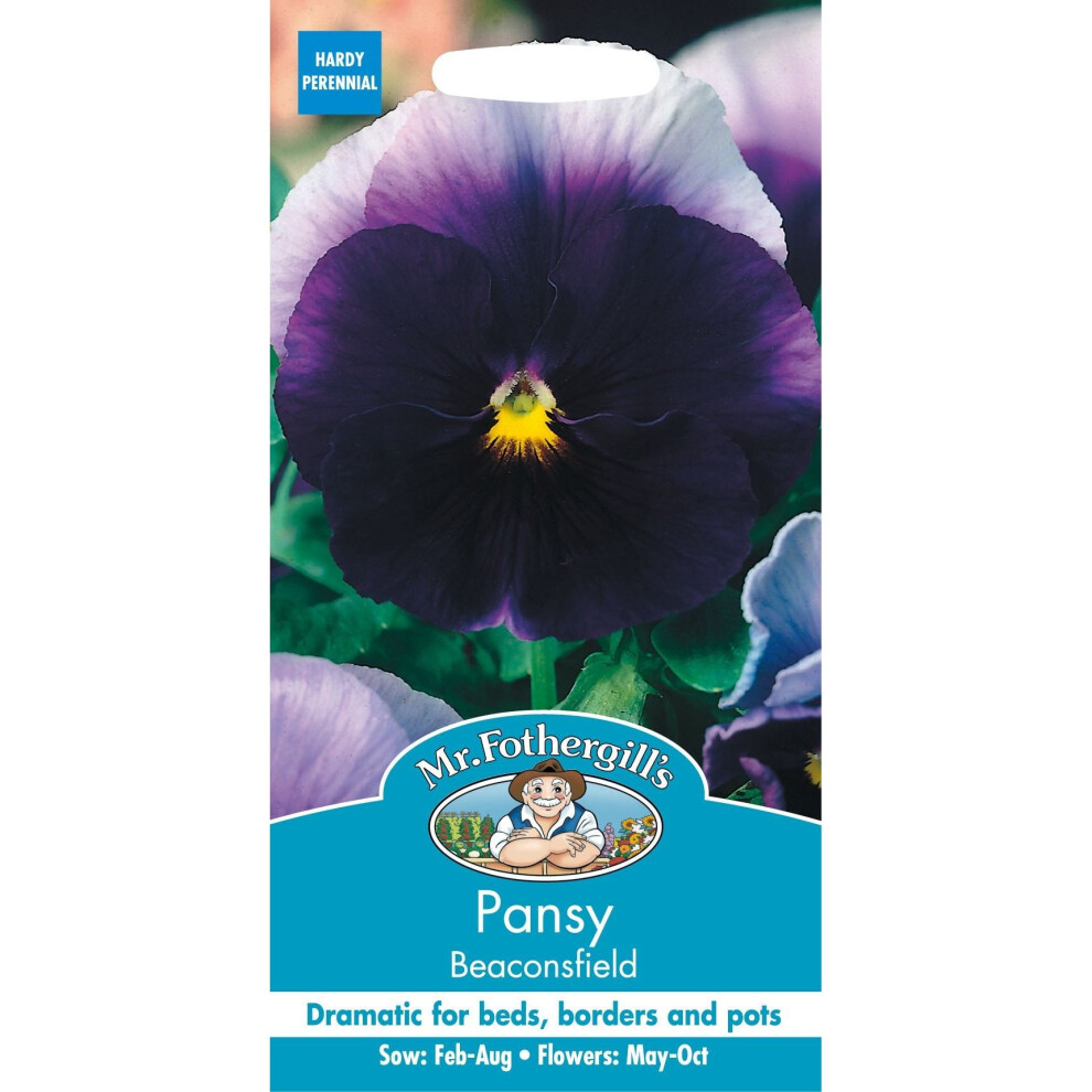 Mr Fothergills - Pictorial Packet - Flower - Pansy Beaconsfield - 100 Seeds