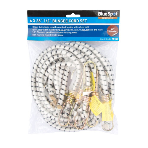 BlueSpot Bluespot 6 Pce 90cm Bungee Cord Set
