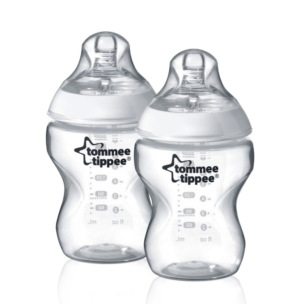 Tommee Tippee Baby Bottles 260Ml Breast-Like Teat Anti-Colic Pack Of 2