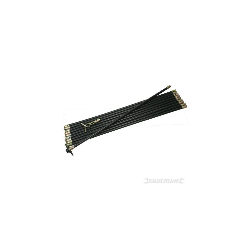 Set Of 12 Silverline Drain Rods