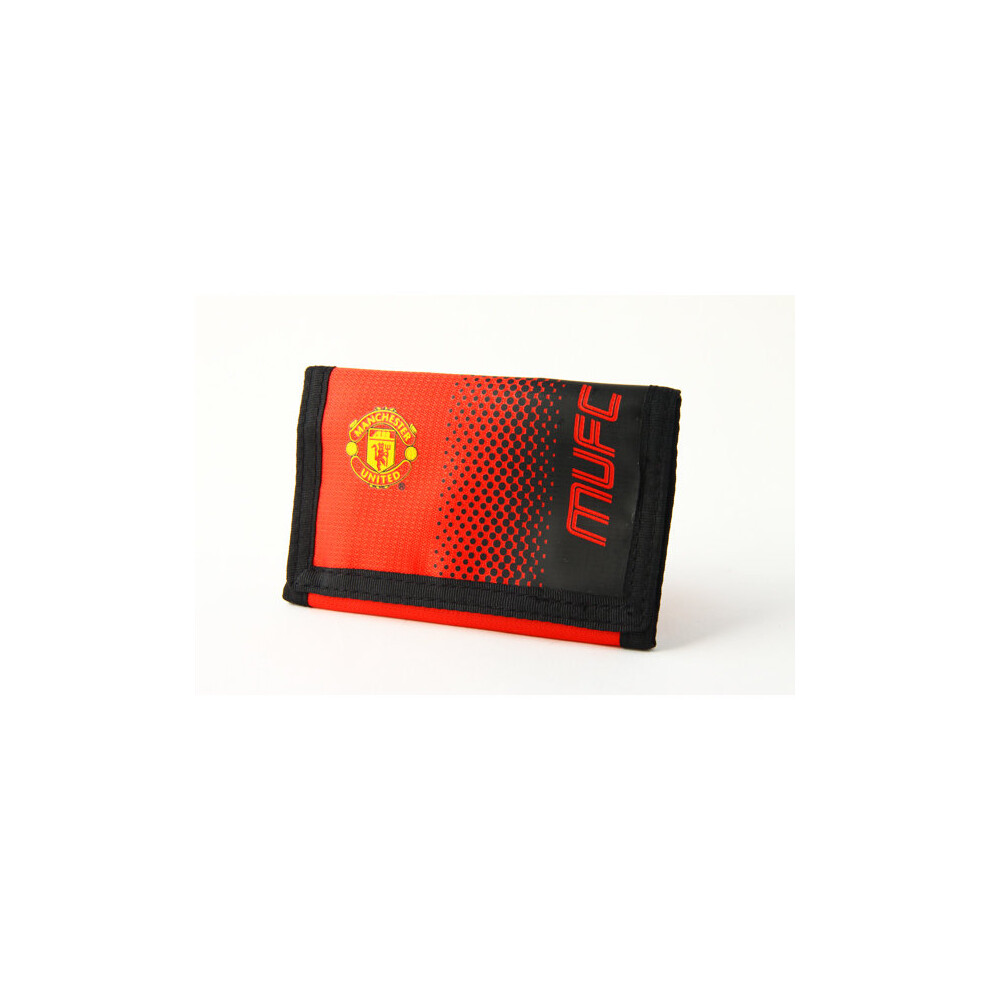 Manchester United FC Wallet - Fade Design with Touch Fastening, Nylon, Officially Licensed 13956