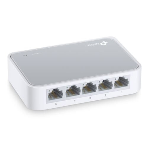 TP-LINK TP-LINK (TL-SF1005D V14) 5-Port 10/100Mbps Unmanaged Desktop Switch, Plastic Case