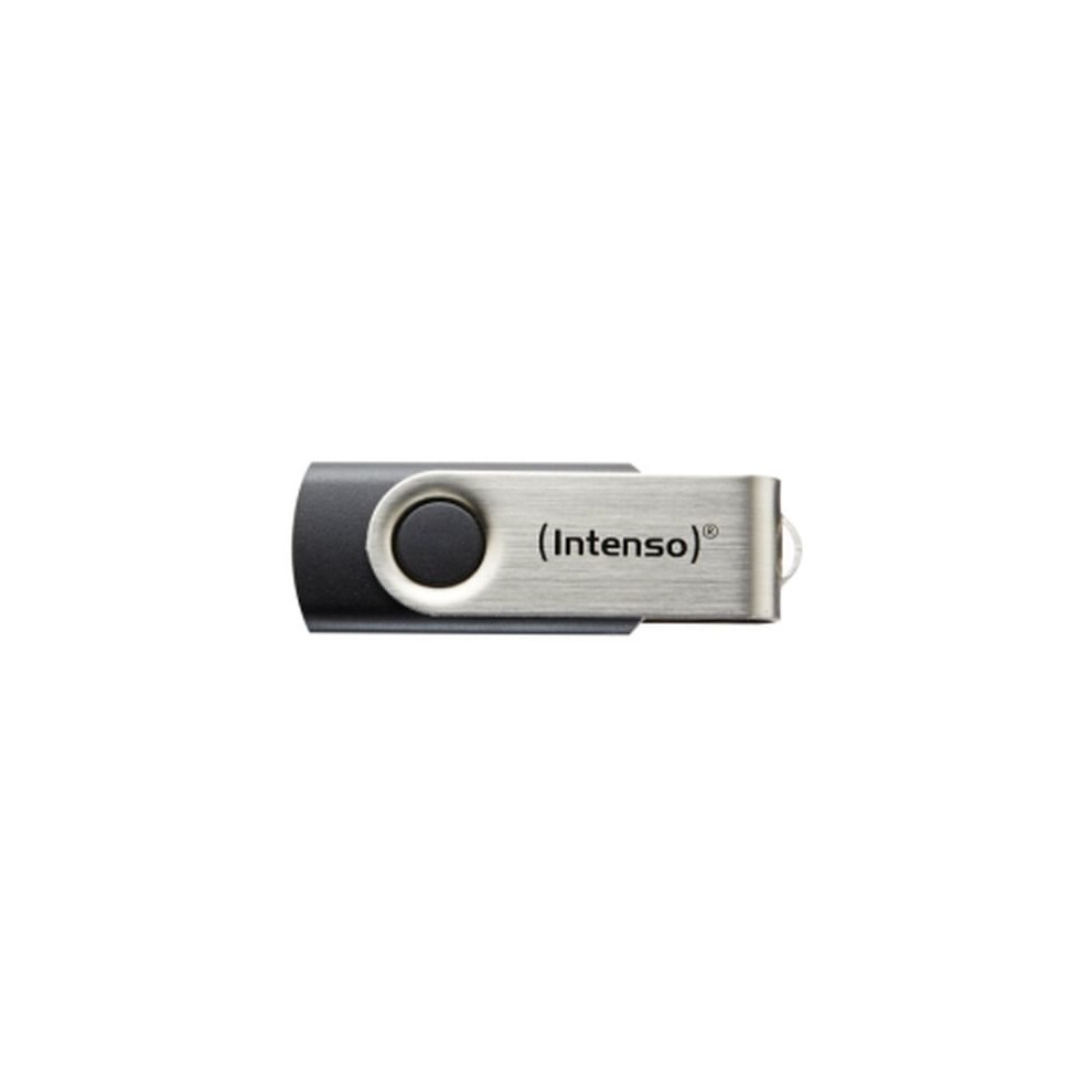 Intenso 8Gb Usb 2.0 Memory Pen, Basic Line, & Black/Silver 4034303009411