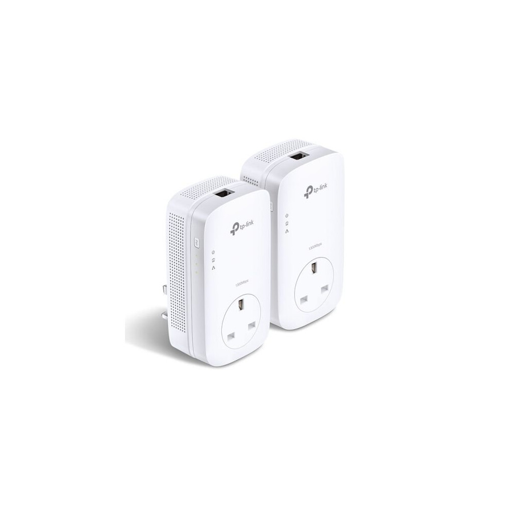 TP-LINK (TL-PA8010P KIT V2) AV1300 GB Powerline Adapter Kit, AC Pass Through