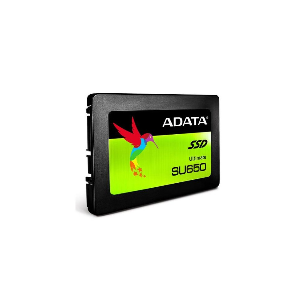 Adata 120Gb Ultimate Su650 Ssd, 2.5", Sata3, 7Mm (2.5Mm Spacer), 3D Nand, R/W 520/320 Mb/S, 75K Iops