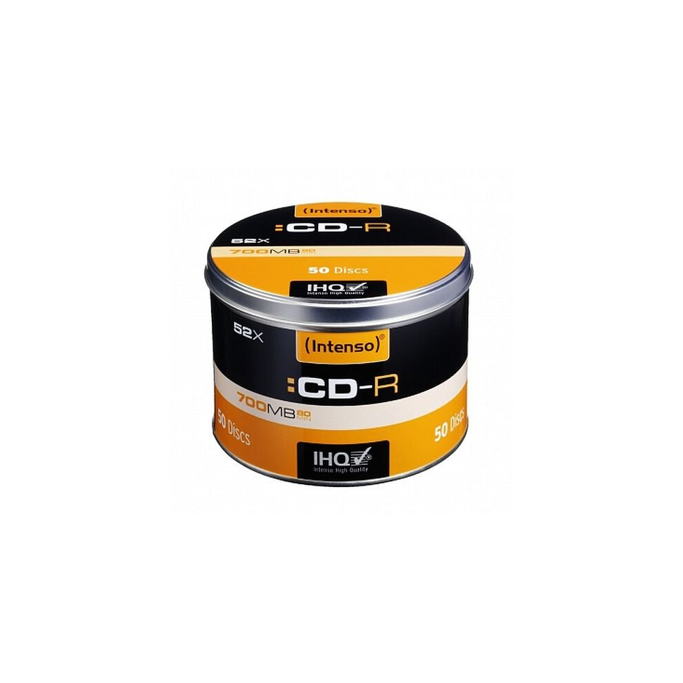 Intenso Cd-R, 700Mb/80 Minutes, 52X Speed, Cake Box Of 50 4034303000159