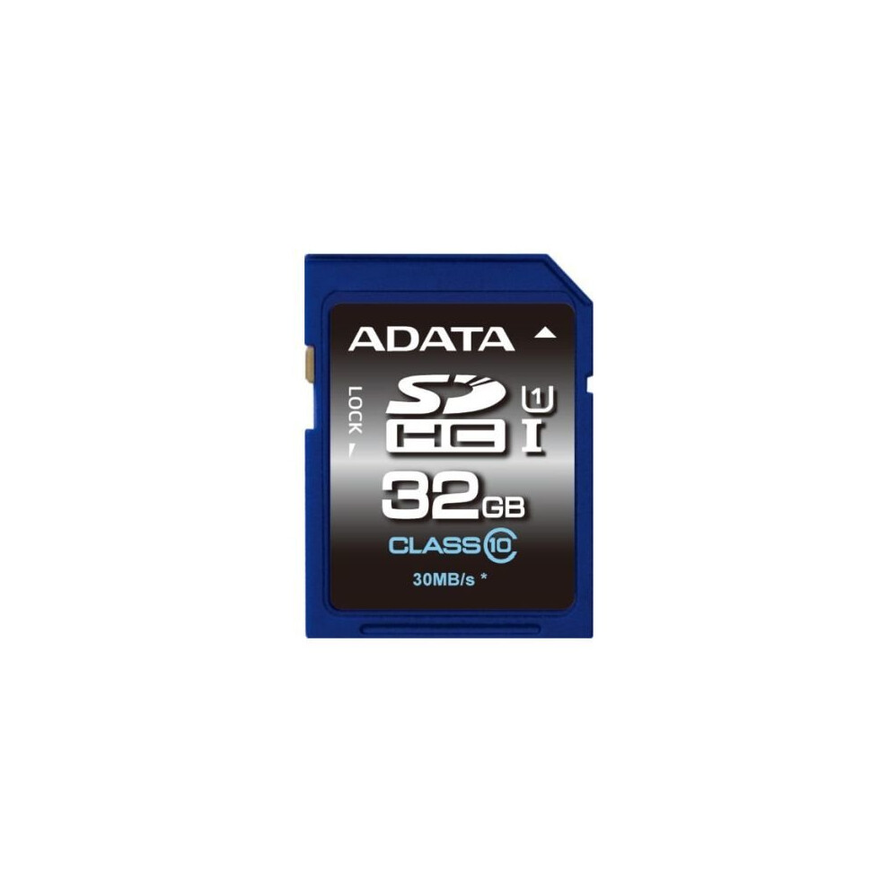 ADATA Premier 32GB High Capacity SD Card, UHS-I Class 10, R/W 50/10 MB/s