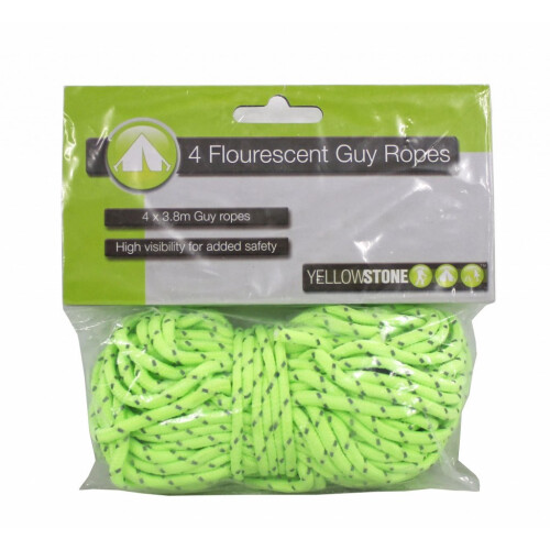 4 Piece Fluorescent Guy Ropes
