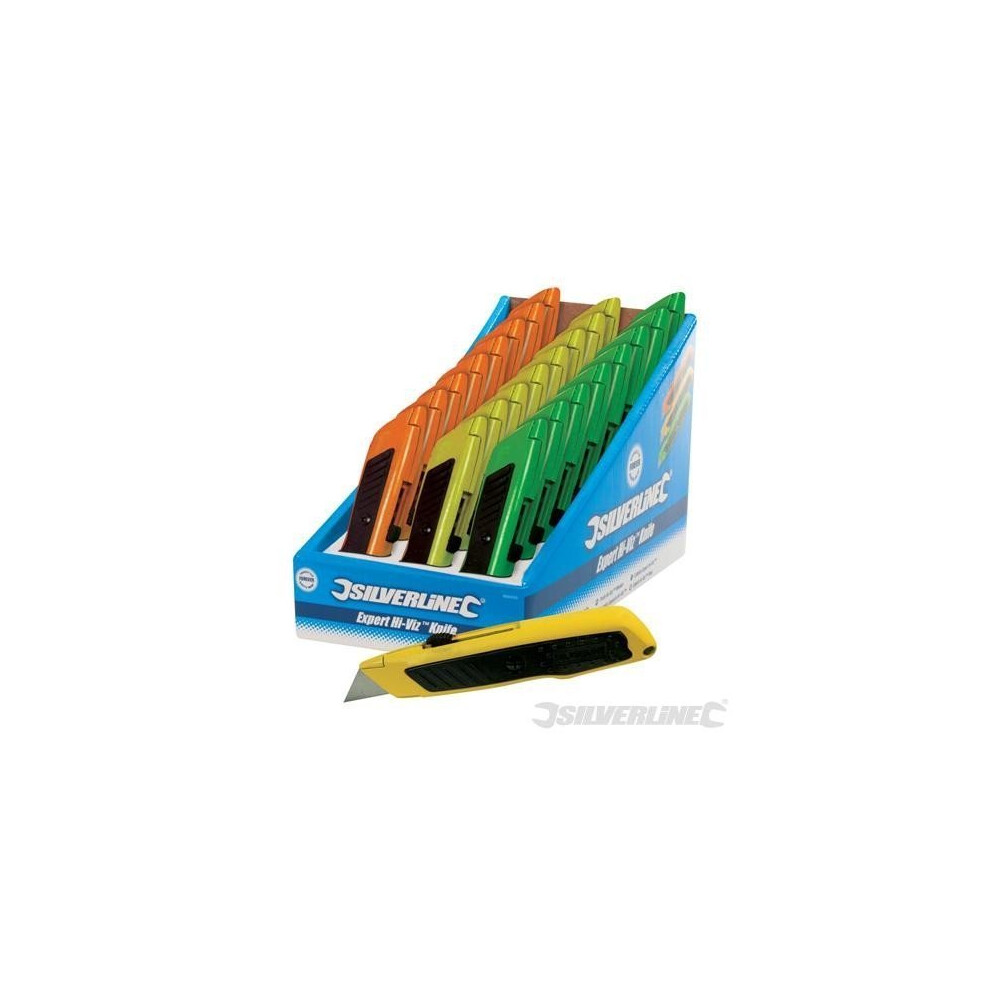 Silverline Expert Hi-vis Knife Display Box 24pce 24pce