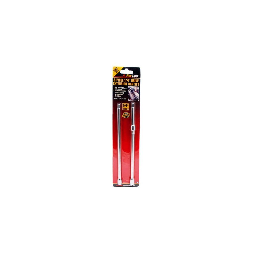 3pc 1/4'' Short Extension Bar Set