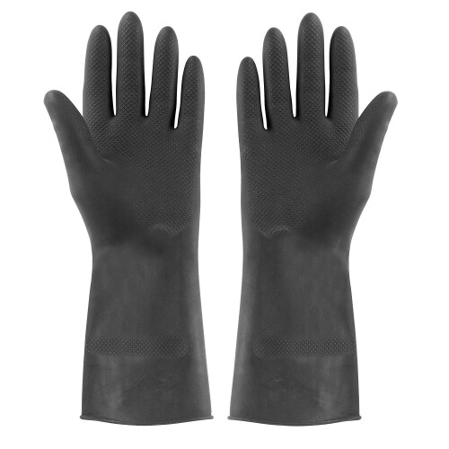 Elliott 2-piece Medium Extra Tough Rubber Gloves, Black