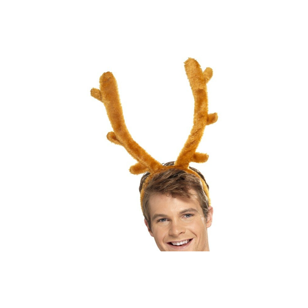 Smiffy's Stag Night Horns With Headband - Brown
