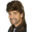 Men's brown mullet wig 1