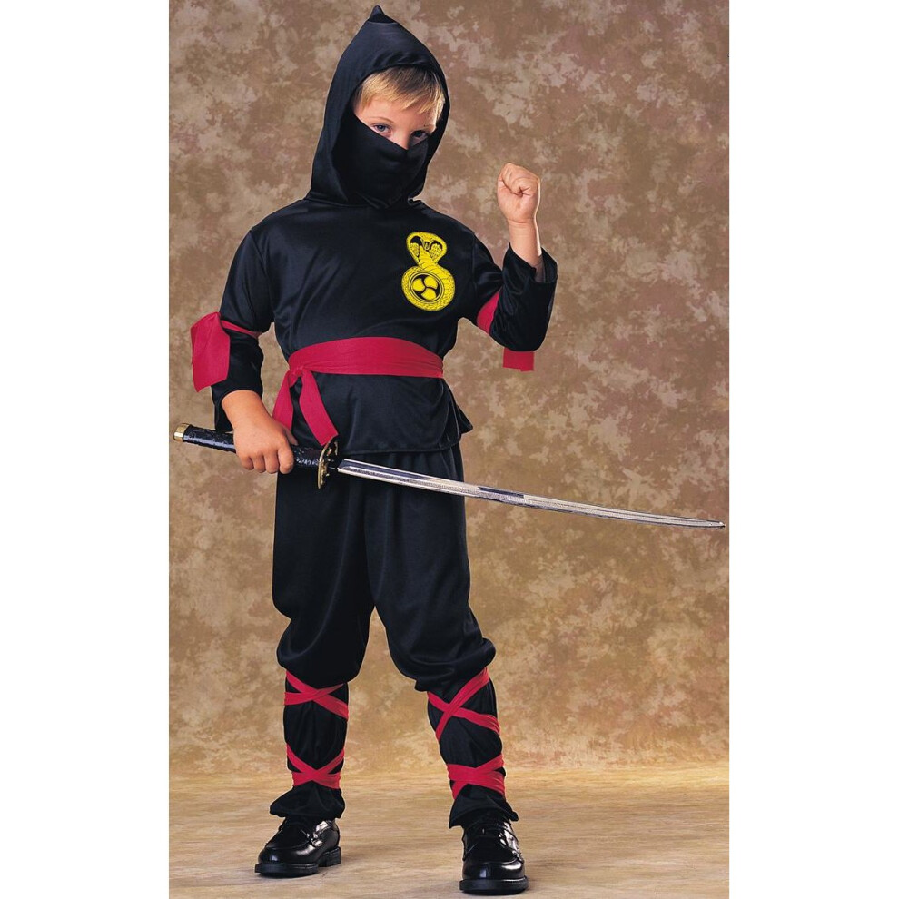 3-4 Years Black Childrens Ninja Costume