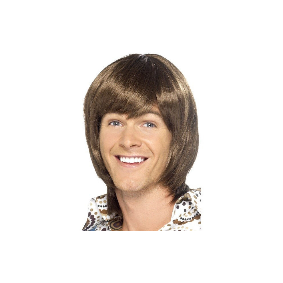 Smiffy's 70's Heartthrob Wig - Brown