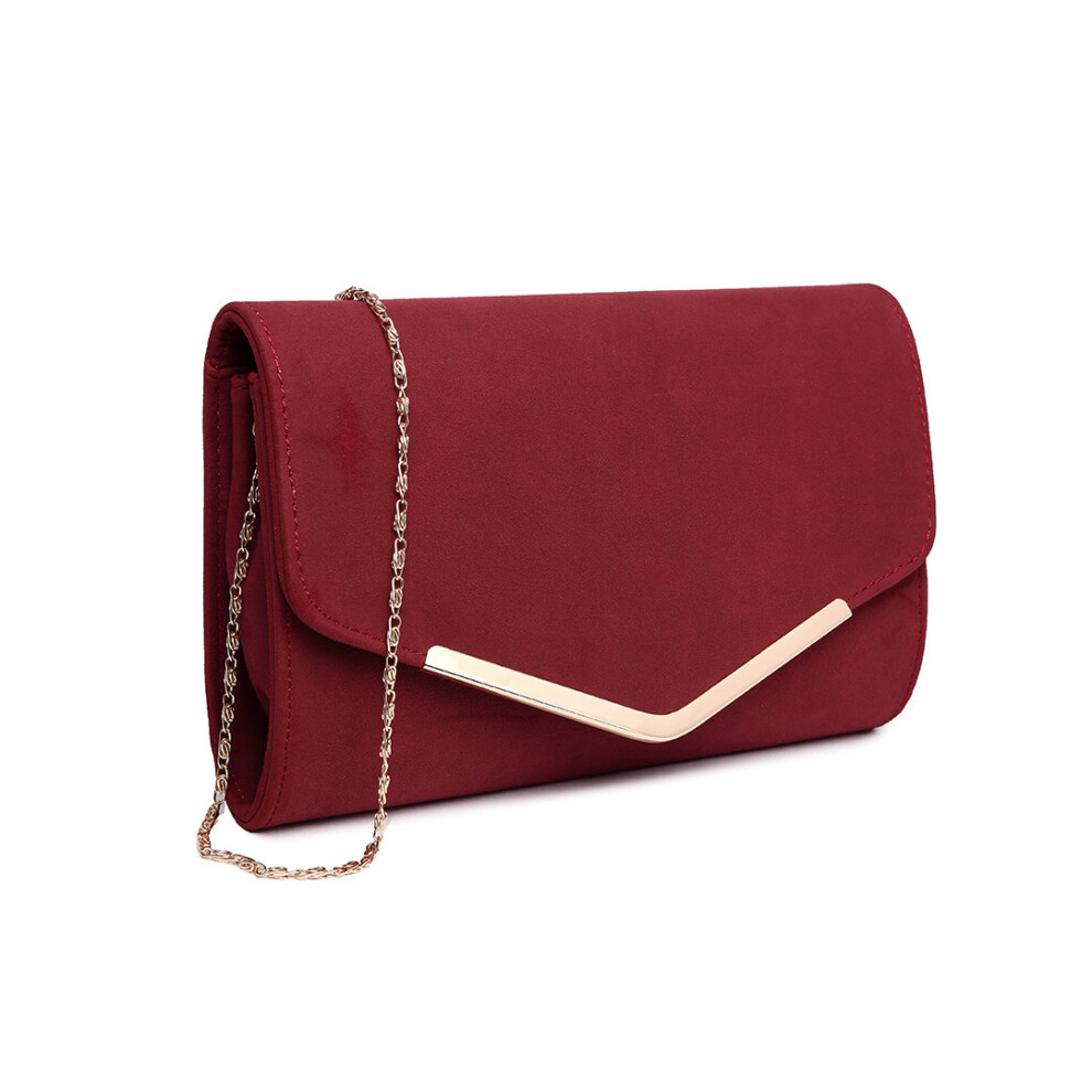 (Red) Miss Lulu Women Wedding Evening Bag Clutch Purse Handbag