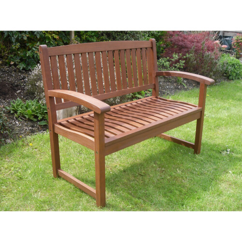 Henley 2 Seat Hardwood Garden Bench 106cm Quality Patio Furniture FSC
