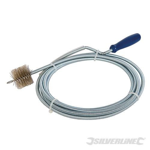 Silverline 3m Drain Auger With Brush