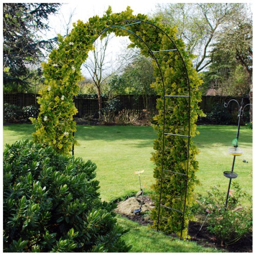 Kingfisher Green Metal Garden Arch For Climbing Plants & Roses - 2.4m