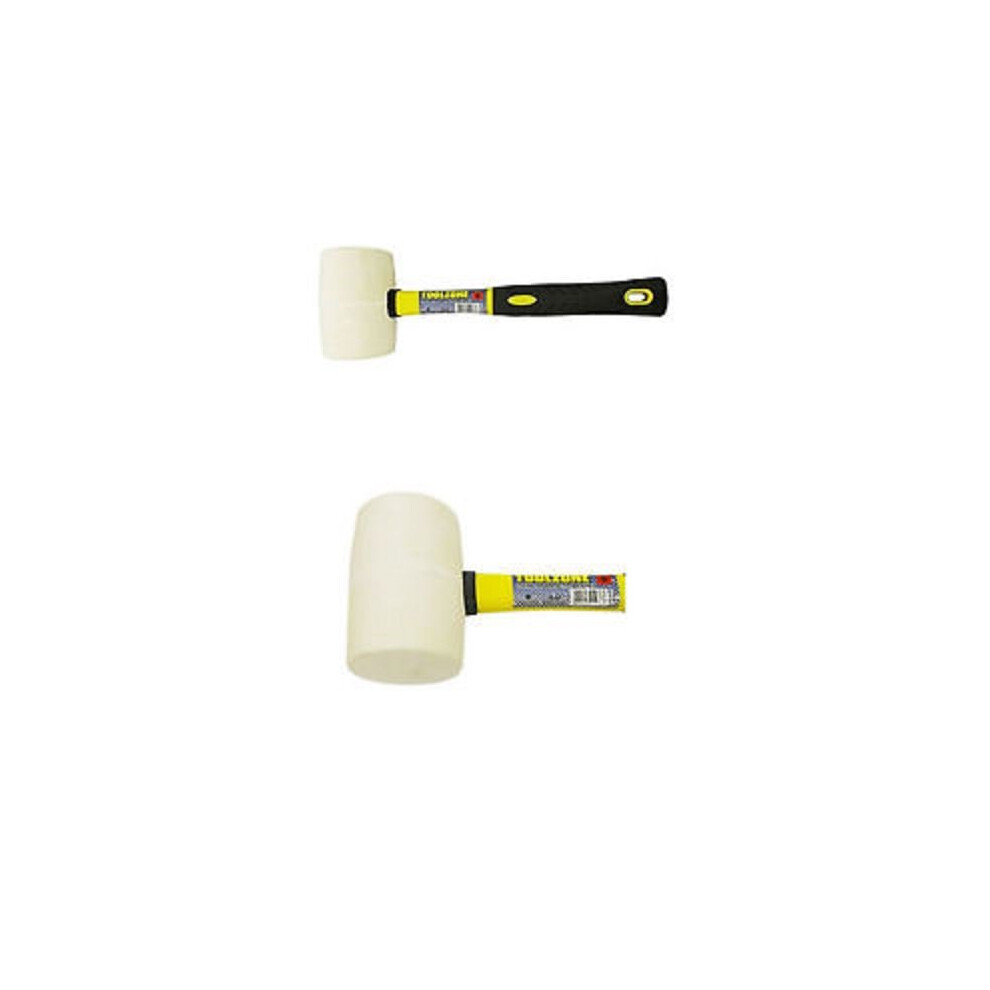 White Toolzone Rubber Mallet 32Oz