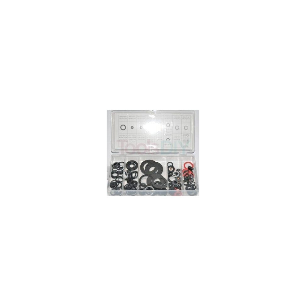 Red Toolzone 125Pc Tap Ring Washer Assortment