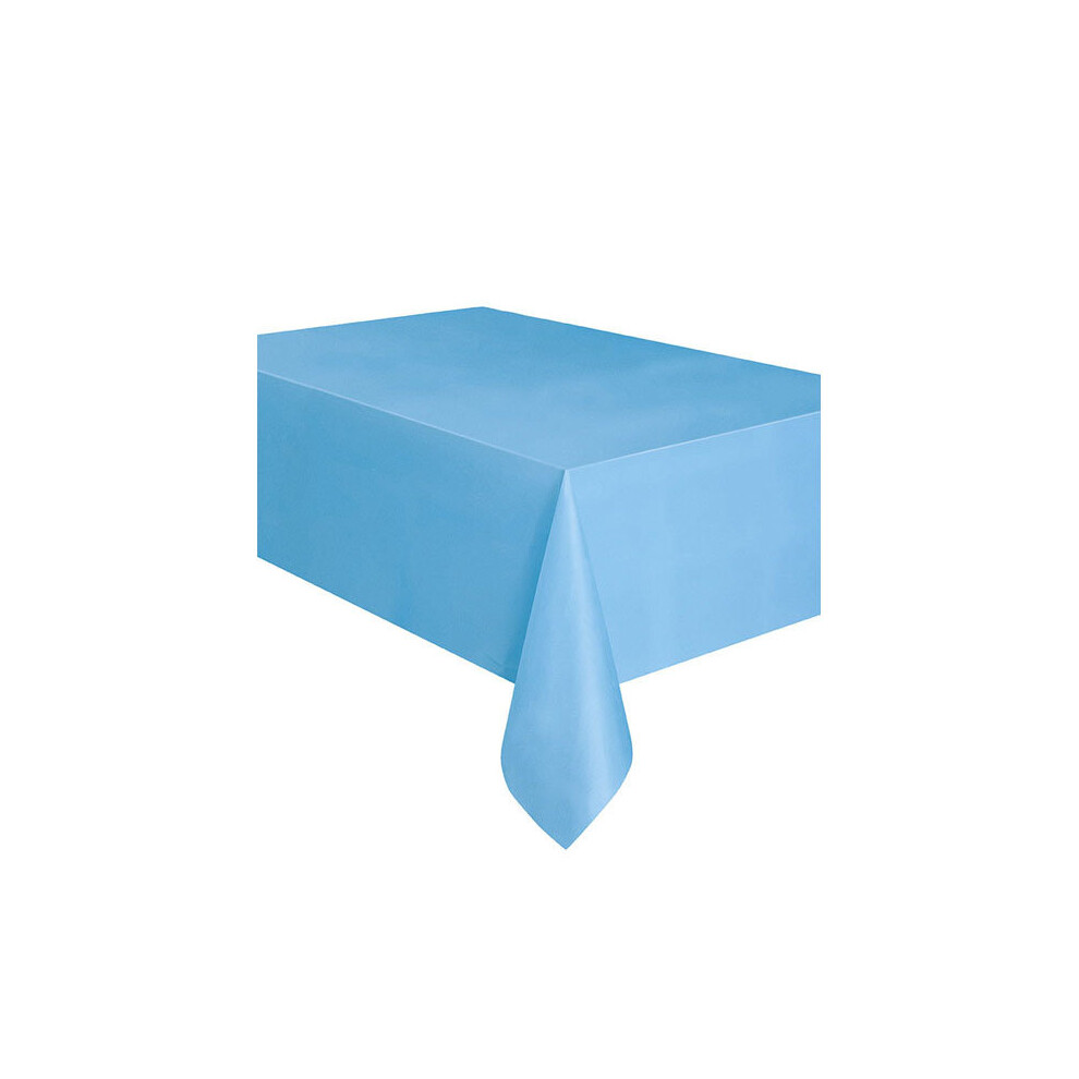 Unique Party Rectangular Plastic Tablecover - Powder Blue