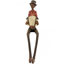 Sitting Jazz Band Squeeze Box Ornament