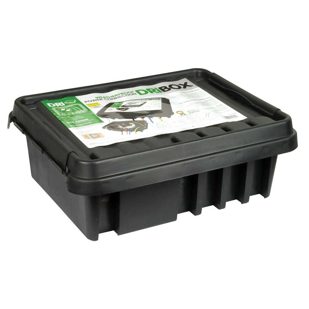 Dribox Fl-1859-330 Ip55 Large Weatherproof Electrical Box- Black 5035895138762