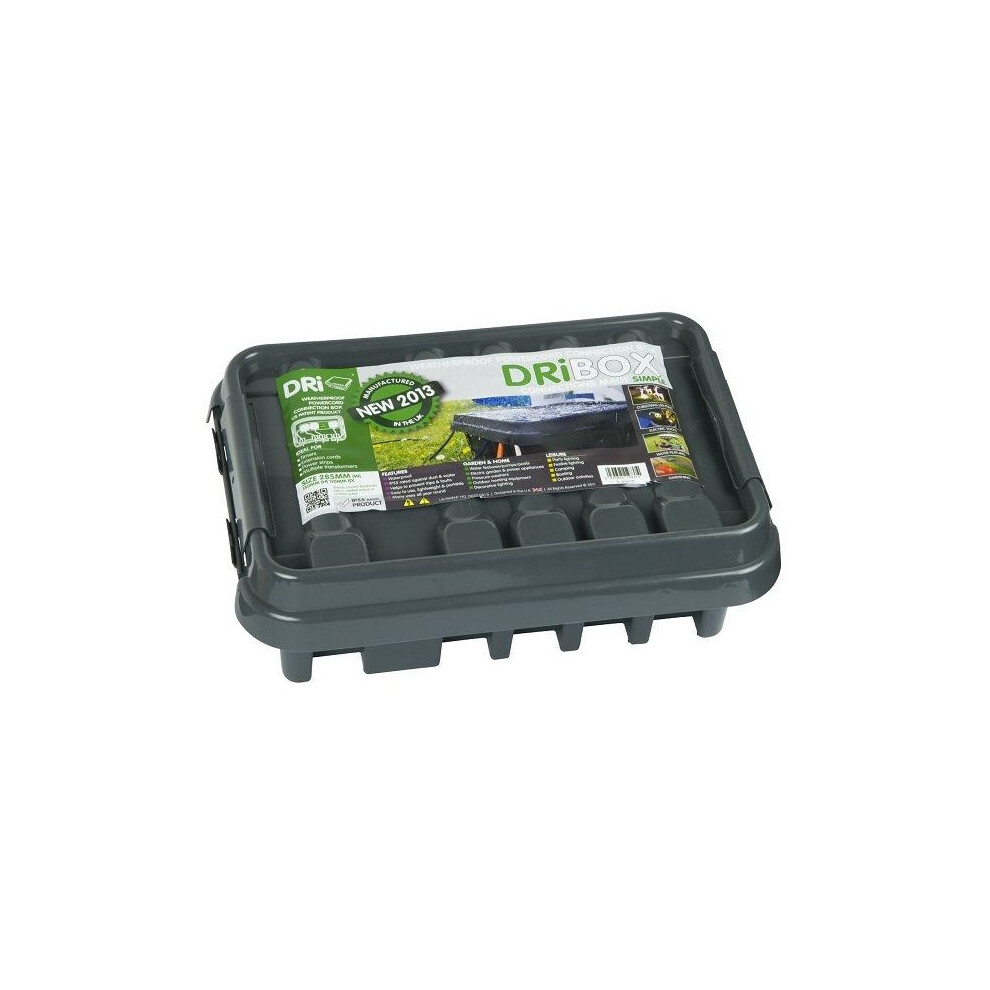 Dribox Fl-1859-285 Ip55 Medium Weatherproof Electrical Box - Black 5035895134825