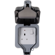 Masterplug WP21 13A 1-gaats stormbestendige wandcontactdoos voor buiten Enkelvoudig