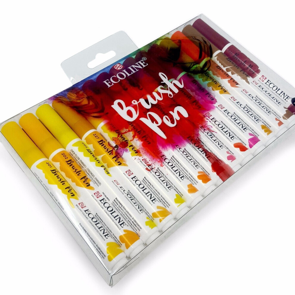 (30) Royal Talens Ecoline Brush Pen Set | Watercolour Paint Pens
