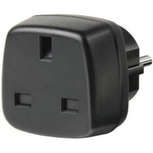 Brennenstuhl UK to Europe Earthed Travel Adapter, 13A, 250V - Black