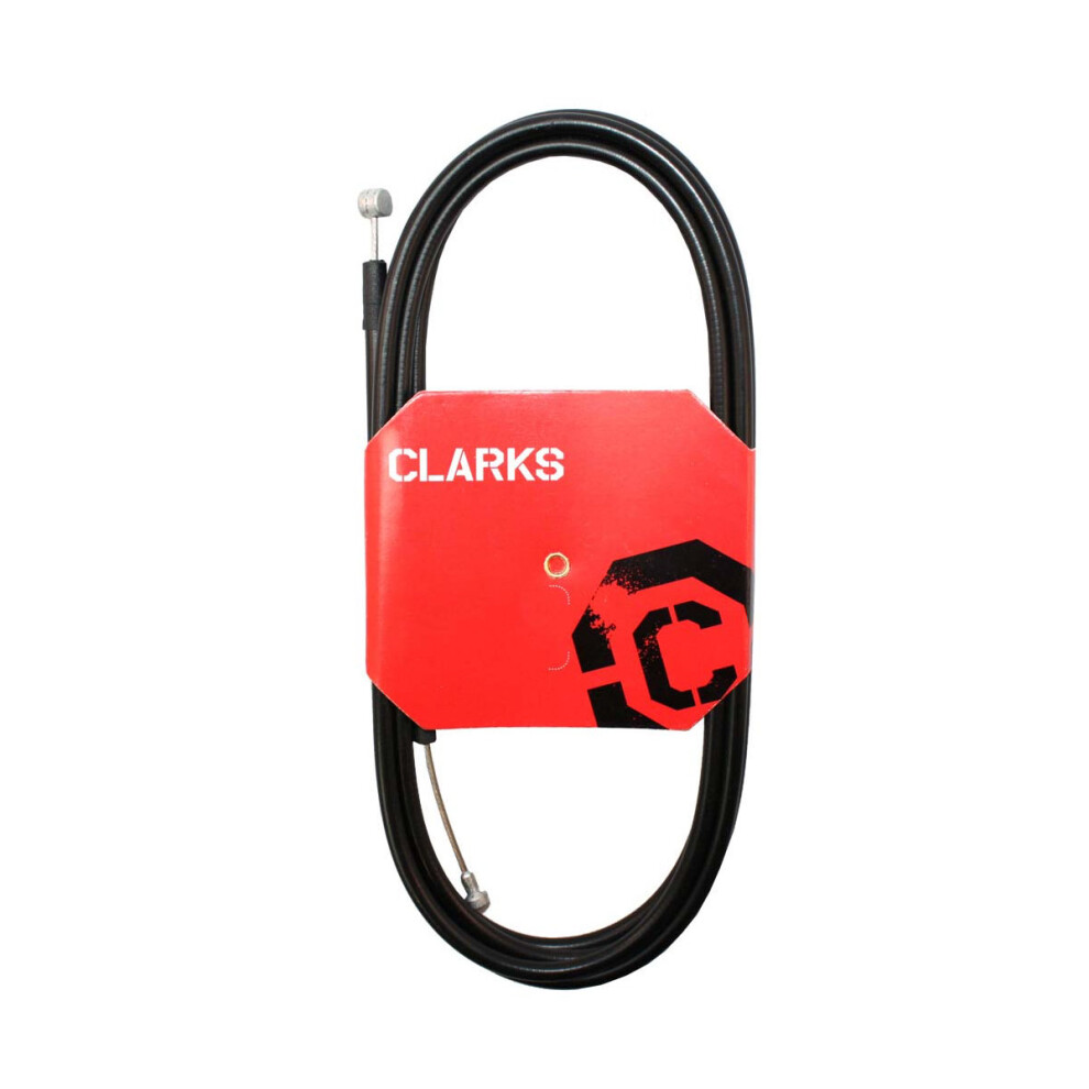 Clarks Universal Galvanised Rear Brake Cable W/2P Outer Casing Black