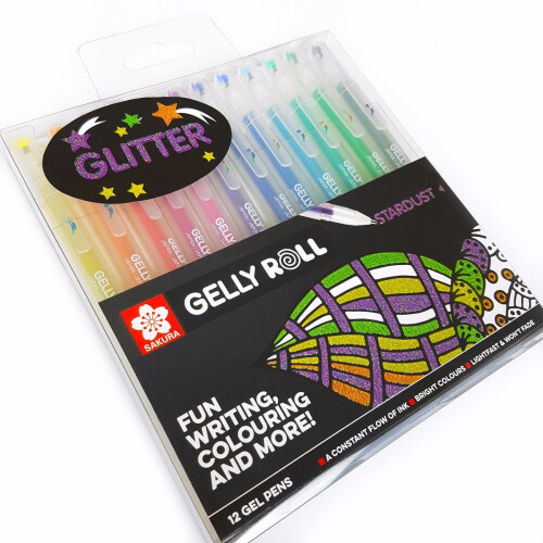 12pc Sakura Stardust Sparkling Gel Pens Set 2