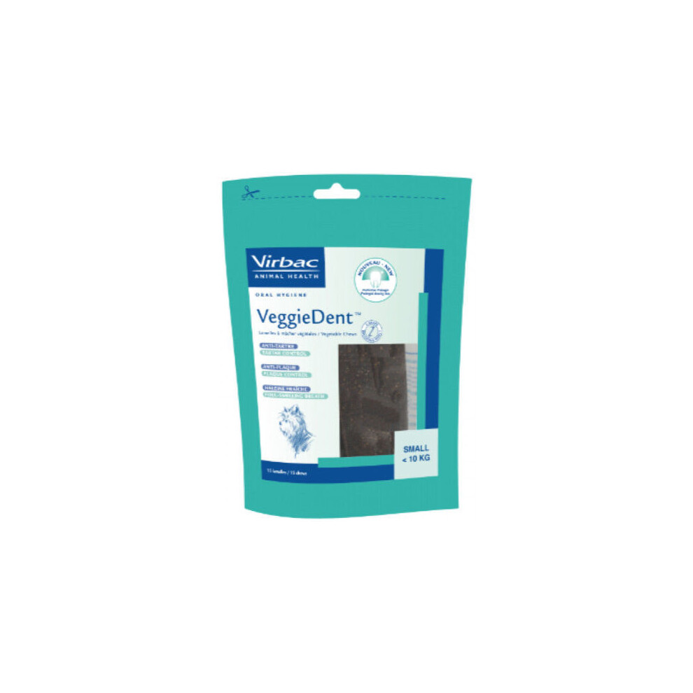 (Veggie Dent M 15 chews) Virbac - Veggie Dent Dog Dental Chews (15 Chews) 2kgs - more 30kgs