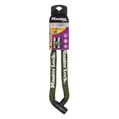 Master Lock Master Lock 8mm x 1000mm Chain With Integrated Key Lock - Khaki