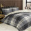 (King) Blue “Lomond” Check 100% Brushed Cotton, Duvet Set 1