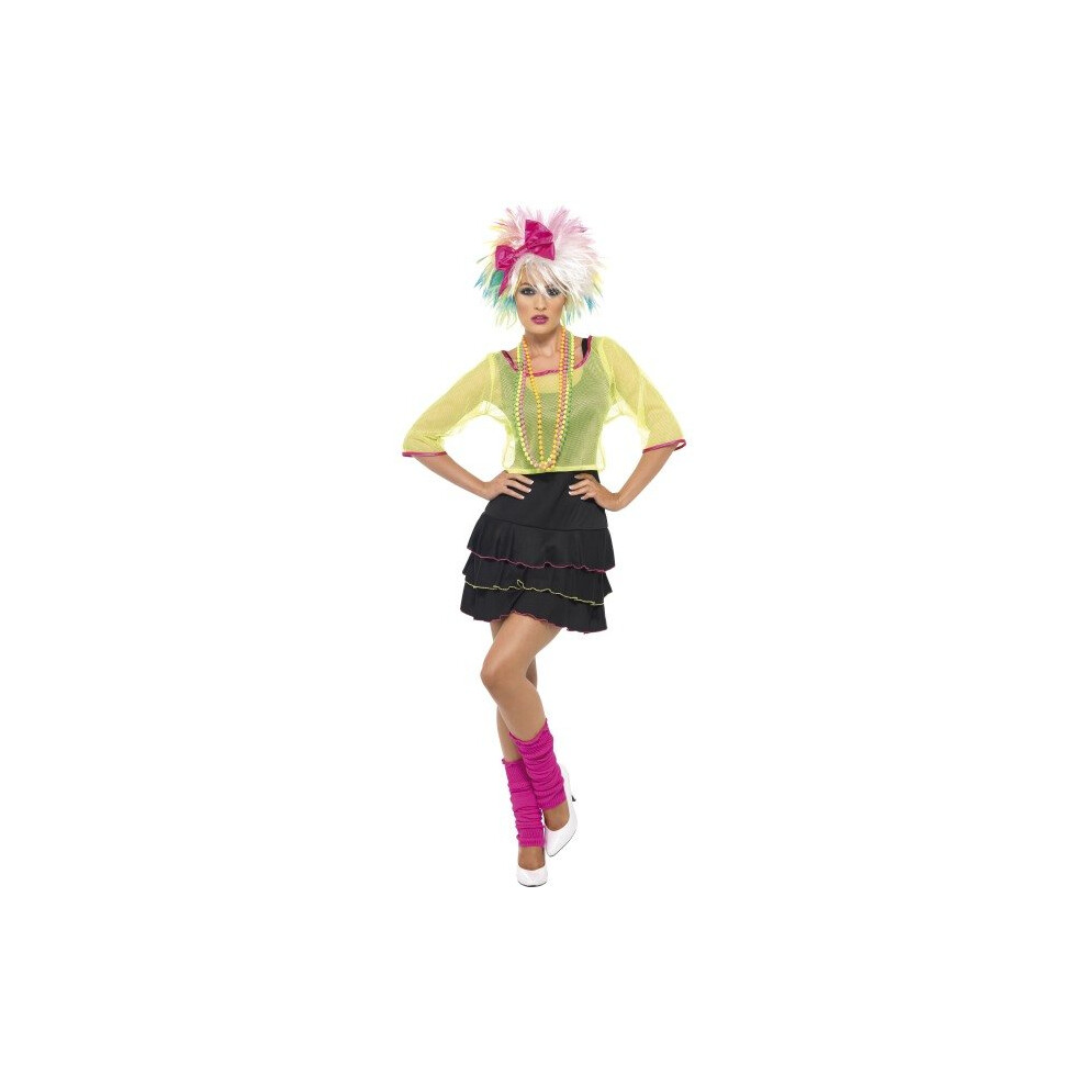 Smiffy's Adult Women's 80's Pop Tart Costume, Top, Dress And Headband, Back To -